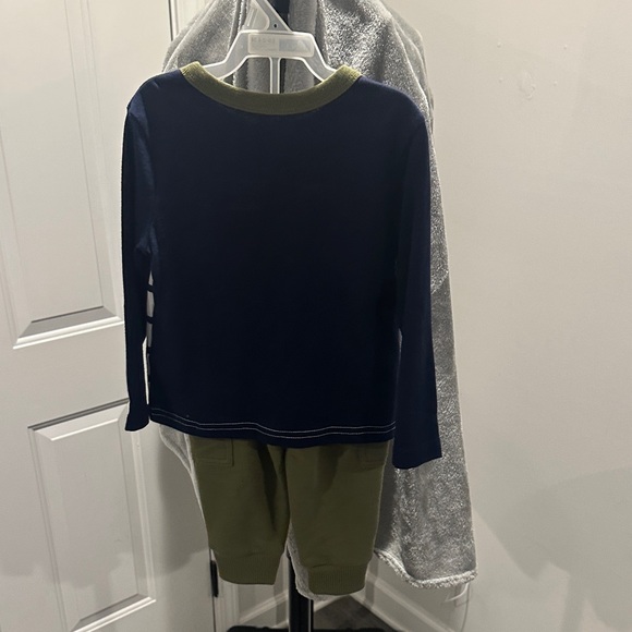 The Children's Place Navy and Olive Striped Set - Picture 2 of 3